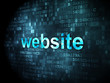 SEO web development concept: Website on digital background