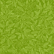 Seamless pattern of stylized leaves
