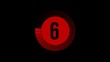 Compte à rebours 10-0 noir / rouge