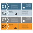 Business project template with arrows and text areas