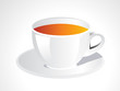 abstract glossy tea cup with tea