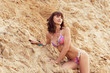 girl in bikini on beach