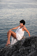 Photo: beautiful woman by the sea beautiful woman by the sea