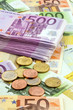 Foto: many euro banknotes many euro banknotes