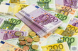 Foto: many euro banknotes many euro banknotes