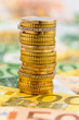 single stack of money coins