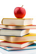 apple on a stack of books