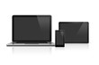 Laptop, mobile phone and digital tablet pc