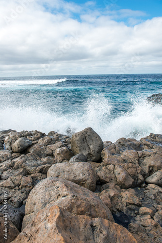 Photo: Lava rocks breakwater Lava rocks breakwater
