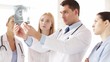 two doctors with x-ray prints