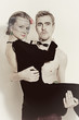 Photo: Theater actors in retro style. Vintage Theater actors in retro style. Vintage