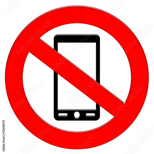 Illustration: Divieto smartphone/cellulare Divieto smartphone/cellulare