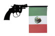 Gun crime concept of hand pistol