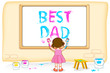 Girl painting Best Dad