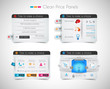 Web price shop panel with space for text and buy now button
