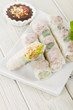 Bo Bia - Vietnamese fresh summer rolls with Chinese sausage