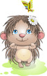 hedgehog and butterfly