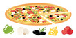 Pizza with ingredients