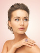 woman with one cocktail ring