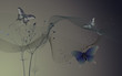 Vektor: Desktop wallpaper - background with butterflies Desktop wallpaper - background with butterflies