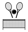 monochrome tennis design