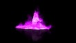 Dancing smoke character artistic dance.