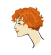 profile of girl with hairstyle