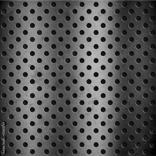 Illustration: Perforated metal background Perforated metal background