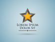 Golden star template. EPS10.