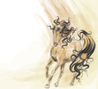 Vector: Hand drawn running horse Hand drawn running horse