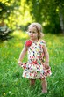 Cute little girl in the garden