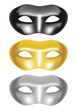canvas print picture - set of masks on a white background - vector illustration