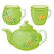 Teapot and cups