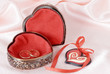 Wedding rings in a metal box