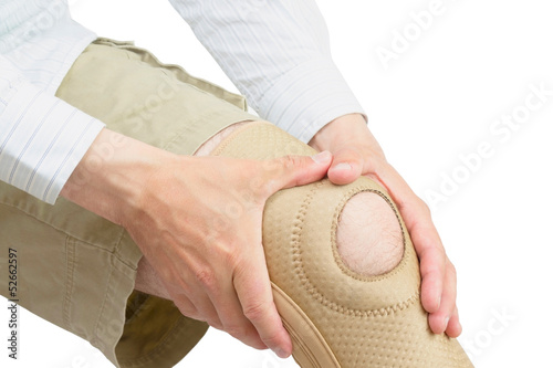 Photo: Neoprene knee brace. Neoprene knee brace.
