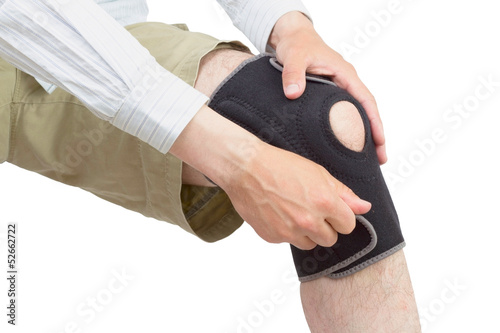 Photo: Neoprene knee brace. Neoprene knee brace.