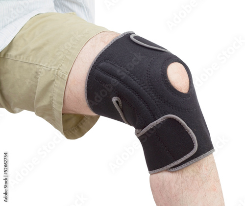Photo: Neoprene knee brace. Neoprene knee brace.