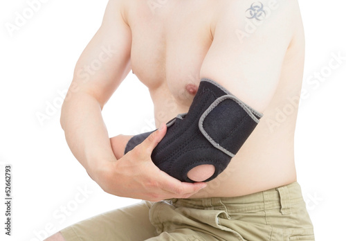 Photo: Elbow brace. Elbow brace.