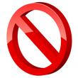 3d forbidden sign