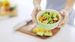 Video: housewife in the kitchen showing salad housewife in the kitchen showing salad