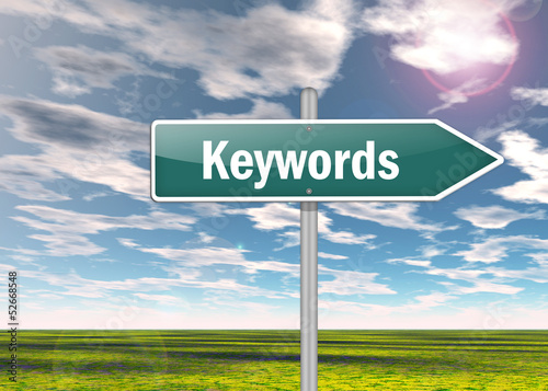 Illustration: Signpost "Keywords" Signpost "Keywords"