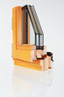 sample of a window with triple-pane  glazing