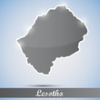 shiny icon in form of Lesotho