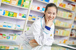 Photo: Chinese pharmacy chemist woman in china drugstore Chinese pharmacy chemist woman in china drugstore