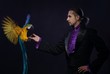 Photo: Young handsome brunette magician man Young handsome brunette magician man