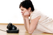 Woman waiting on call