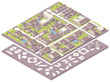 Vector: Isometric small town map creation kit Isometric small town map creation kit