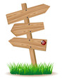 Vector: Wooden signboard Wooden signboard