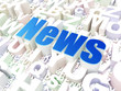 News concept: News on alphabet background