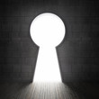 Keyhole in a wall